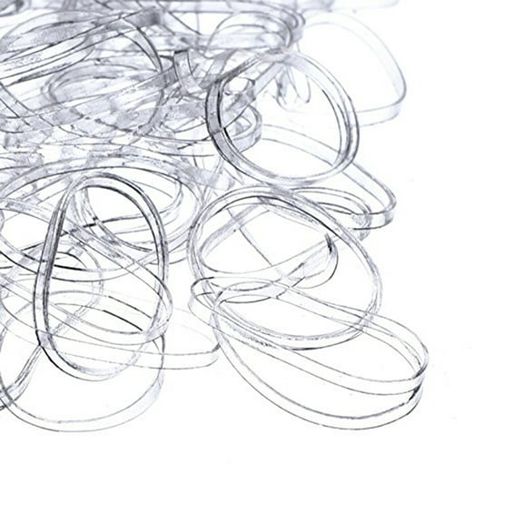 Raindrops Disposable Elastic Hair Ties 1200Pcs White Rubber Bands for Kids
