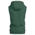 thumbnail image 5 of Dresfit Mens Hoodie Sleeveless Zip Up Tank Tops Drawstring Quarter Zip Vintage Sweatshirt Summer 2026 Big and Tall Solid Color Bodybuilding Hawaiian Tanks Dark Green 3XL, 5 of 5
