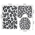 thumbnail image 3 of White and Gray Of Leopard Print Bathroom Rugs Sets 3 Piece,Toilet Cover Set,Absorbent Non Slip Bathroom Mats Sets with U-Shaped Contour Rug Toilet Rug Set, 3 of 5