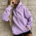 thumbnail image 2 of kamemir Woman Hoodies Essentials Women's Fleece Full-Zip Hoodie (Available in Plus Size)(D-Purple,XL), 2 of 7
