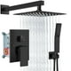 thumbnail image 1 of Juego de grifos de ducha Aolemi Rain Shower System, negro mate, 20 cm, 1 of 9