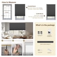thumbnail image 6 of Cordless Cellular Shades - Blackout, Thermal Insulated & Noise Reducing for Windows and French Doors,Blackout Black,35.5"W X 72"H, 6 of 11