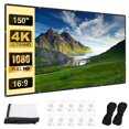 thumbnail image 1 of HLONK Wall Mount 150” Projector Screen  White, 1 of 7