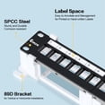 thumbnail image 2 of Soporte de pared Patch Panel Enmane de 12 puertos en blanco Keystone, 10 pulgadas, 2 of 7