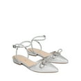 thumbnail image 6 of Dream Pairs Women’s Pointed-Toe Flats – Rhinestone Bow Dress Shoes with Ankle Strap, 6 of 6