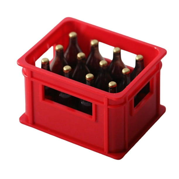 Modelo de vino en miniatura Zulema accesorio de juguete Rojo Marco de cerveza de casa de muñecas