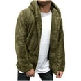 thumbnail image 2 of OKBOP Sweaters for Men,Men Winter Long Sleeve Fleece Warm Hooded Loose Plus Size Winter Coat Cardigan Men, 2 of 7