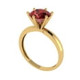 thumbnail image 2 of Solitaire Engagement Ring for Women - 2ct Natural Garnet in 18K Yellow Gold Promise Ring, 2 of 6
