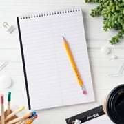 Pen+Gear Top Spiral Steno Pad, Gregg Ruled Paper, 100 Sheets, Black, 1 Count, 0 Holes