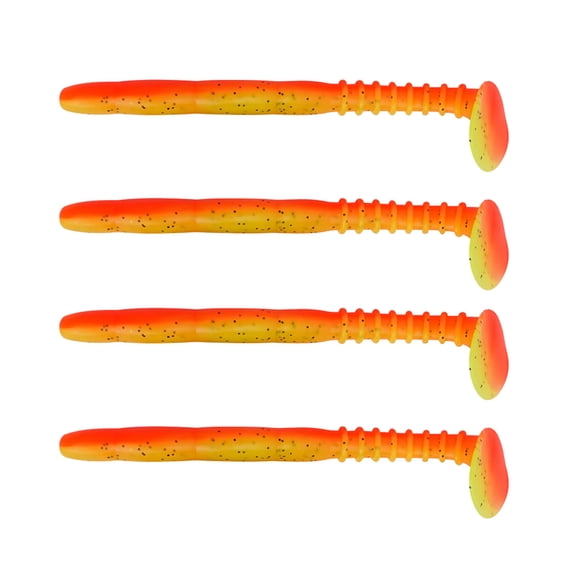 4Pcs Soft Swimbait Baits T Tail Soft Baits Fishing Lures Paddle Tail Swimbaits Fishing Lures Tackle Easy to Use