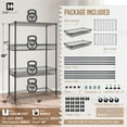 Fencer Wire NSF Commercial Heavy Duty 4 Tier Wire Shelving w/Two