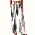 thumbnail image 5 of Karymi Women's Pants Unisex Printed Casual Lounge Pants, Elastic Waist with Adjustable Drawstring Loose Straight Long Home Trousers with Side Pockets Wide Leg Pants Woman, 5 of 6