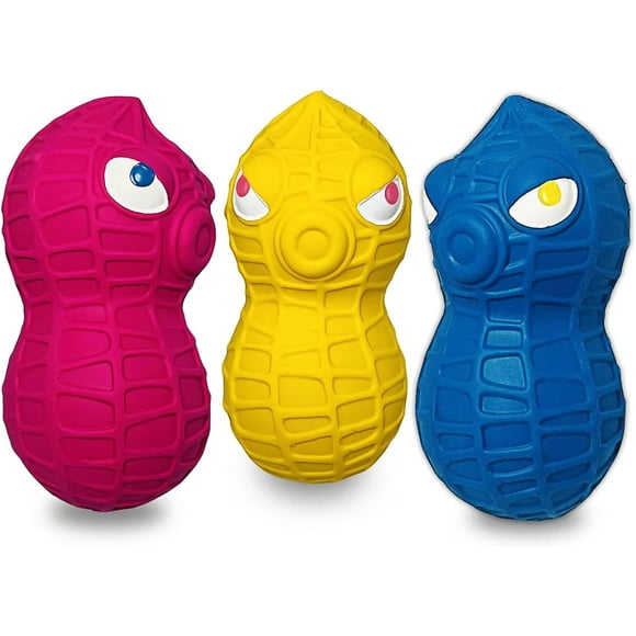 YSTEED Squeaky Dog Toys for Small Dogs, Latex Small Dog Toys Squeaky, Puppy Squeaky Toys, Peanut Small Dog Squeaky Toys