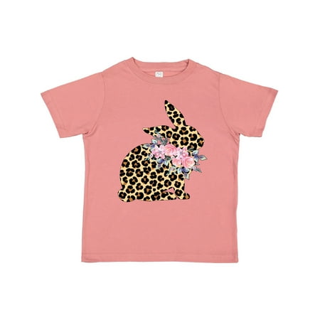 

Inktastic Leopard Print Bunny Flowers Gift Toddler Boy or Toddler Girl T-Shirt
