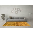 thumbnail image 3 of Ahgly Company Indoor Round Abstract Yellow Contemporary Area Rugs, 6' Round, 3 of 4