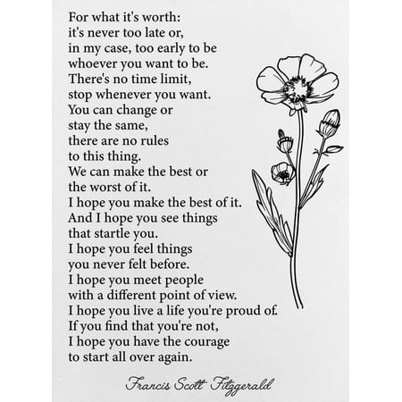 Inspirational Canvas Wall Art Motivational for What It s Worth Poster Print Wall Decor Literary Art Painting for Living Room Home Girly Office Dorm Decoration poster
