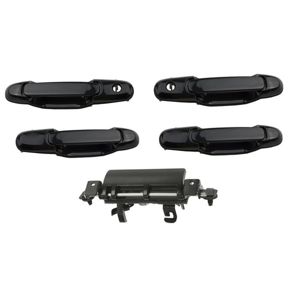 CF Advance For 98-03 Toyota Sienna Set of 5PCS Outside Tailgate Liftgate Exterior Door Handle Without Keyhole Non Painted 1998 1999 2000 2001 2002 2003