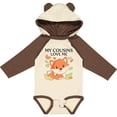 thumbnail image 3 of Inktastic My Cousins Love Me- Little Fox Boys or Girls Long Sleeve Baby Bodysuit, 3 of 5