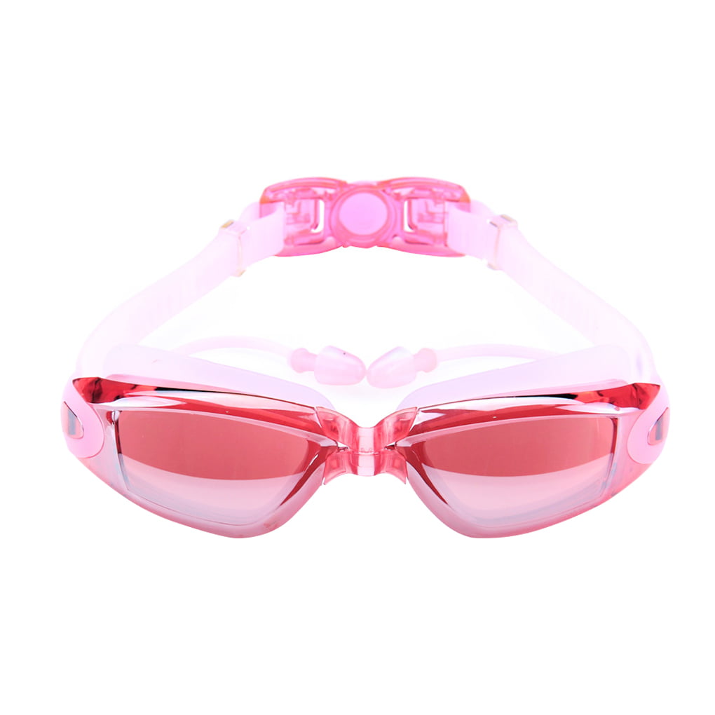 Unisex Swimming Goggles Silicone Myopia Anti-Fog UV Diving Glasses With Earplug 