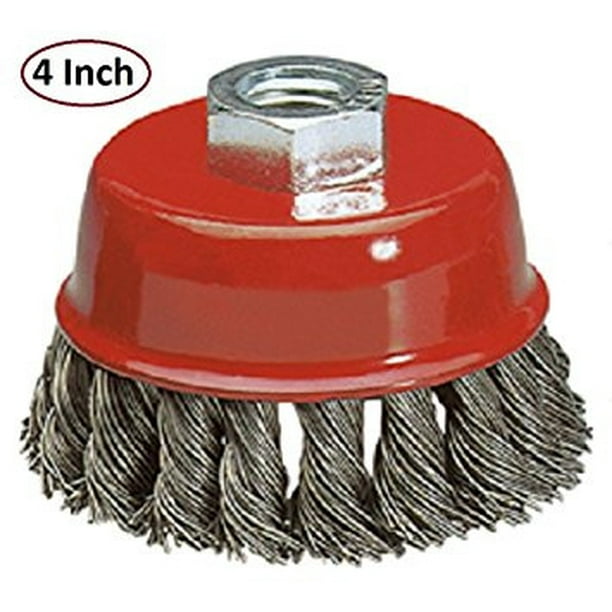 4" Wire Knotted Cup Wheel Brush For Electric Hand Grinder