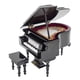thumbnail image 1 of Odoria 1:12 Piano de cola negro con taburete Instrumento musical Miniaure Dollhouse Odoria OD001XF000001707, 1 of 2