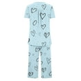 thumbnail image 3 of Jamicy Ensemble de Pyjama Doux pour Femme Ensemble de Pyjama pour Femme à la Mode Décontracté Ample Imprimé Col Rond à Boutons Pantacourt Ensemble de Pyjama Pyjama d'Halloween, 3 of 4