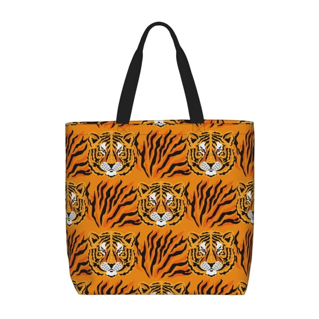Balery Tiger Bolsa de Mano para Mujeres con Cremallera, Bolsa de Gimnasio con Compartimentos, Bolsa para Laptop, Bolsa para Trabajo