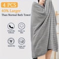 thumbnail image 3 of 4pcs Extra Large Bath Towels Set (35x70 Inches) - Super Soft, Quick-Dry & Highly Absorbent - Plush Spa-like XL Bath Sheets for Home, Hotel, Gym, Spa - Elegant Multi-Color Options, 3 of 12