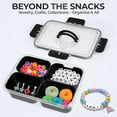 thumbnail image 6 of Neighborly Nook Snackle Box Container with Lid- Travel Charcuterie Box with Handle - Organizer for Candy, Fruit, Nuts, Veggies, Snacks, Beach Essentials, Portable Lunch Box (Black, Small), 6 of 7