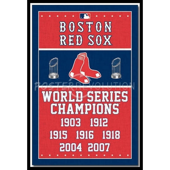 Boston Red Sox Champions Laminated & Framed Poster (24 X 36)