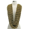thumbnail image 3 of Khaki Open Caged Knit Winter Infinity Scarf, 3 of 3