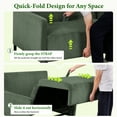 thumbnail image 3 of Domusensus 46" Convertible Sofa Bed, Corduroy Sleeper Loveseat with 2 Pillows, Green, 3 of 10
