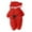 Red, variant on 𝐍ewborn Baby Girl Boy Rompers Bear Ear Hooded Jumpsuit 𝐅𝐥eece Snowsuit Long Sleeve Zipper Winter Coat Outfits