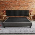 thumbnail image 5 of Sleek 14 in. Dark Gray Upholstered Cal King Platform Bed Base, 5 of 5