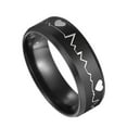 thumbnail image 3 of SmartBy Fashion Men ECG Heartbeat Band Finger Ring Party Club Jewelry Birthday Gift, 3 of 4
