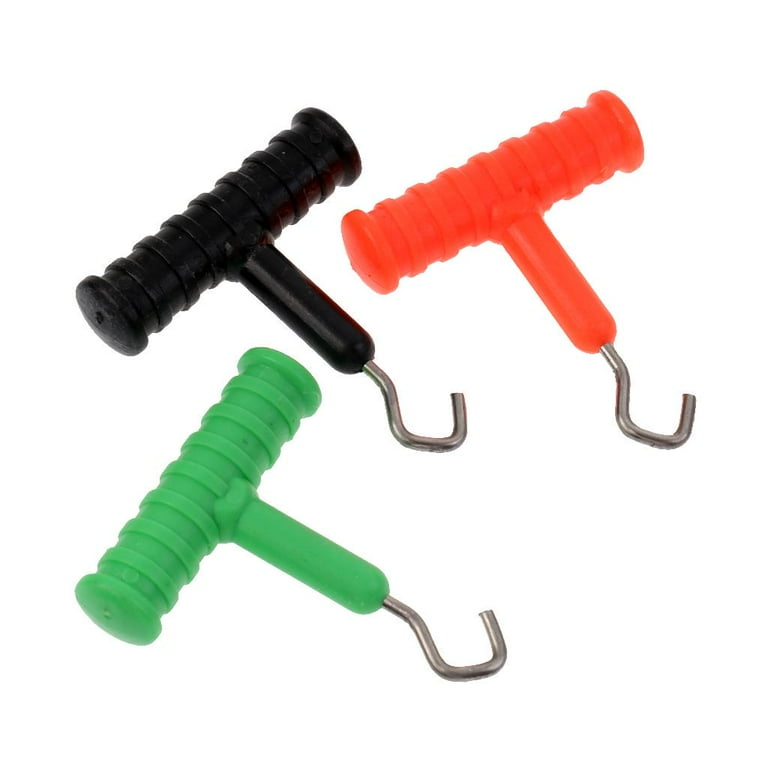 3 Pieces 3 Colors Carp Fishing Knot Rig Puller Knotter Tie Tester Tightener  Terminal Tackle Hair Rig Knot Making Tool Accessories