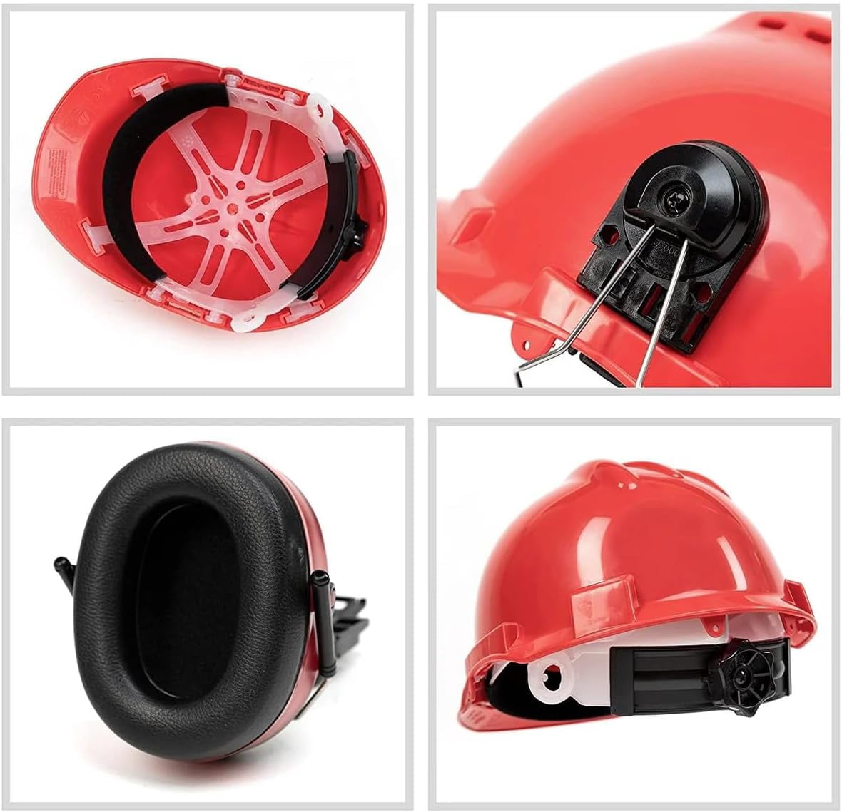 NEIKO 53889A Safety Face Shields, Forestry Helmet with Shield and Earmuffs, Chainsaw Helmet with Face Shield, Hard Hat Safety Gear Equipment, Protective Face Shield & Mesh Shield for Face Protection