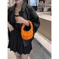 thumbnail image 4 of Bolso de mano estilo retro plisado con diseño de nube y cuadros, tipo sobre, estilo mini bolso de mano de moda, 4 of 6