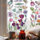 thumbnail image 4 of 9Pcs Window Sticker Vibrant Color Tulip Butterfly Flower Pattern Spring Window Clings for Home, 4 of 5