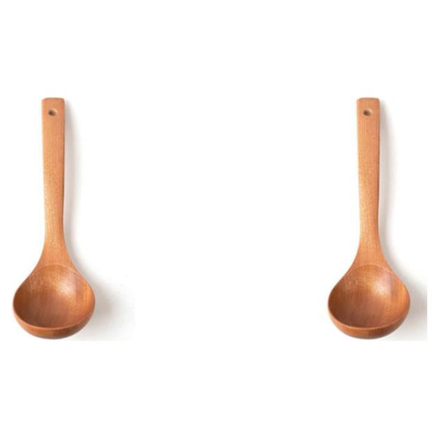 Moyic Espátula de cocina, pala, cuchara de para sopa, utensilios de cocina de estilo japonés, cuchara para arroz, juego de cena para cuchara de sopa doblada 2piezas