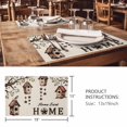 thumbnail image 3 of Placemats Set of 4, Sweet Home Woven Placemat, Linen Place Mats for Kitchen/Dining Tables, Western Stars Bird Houses Farmhouse Retro Washable Table Mats for Party, 3 of 8
