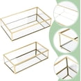 thumbnail image 3 of 2Pcs Gold Vintage Glass Box 2 Styles Glass Vintage Jewelry Box Set Rectangle High Transparent Retro Glasses Boxes with Lid, 3 of 5