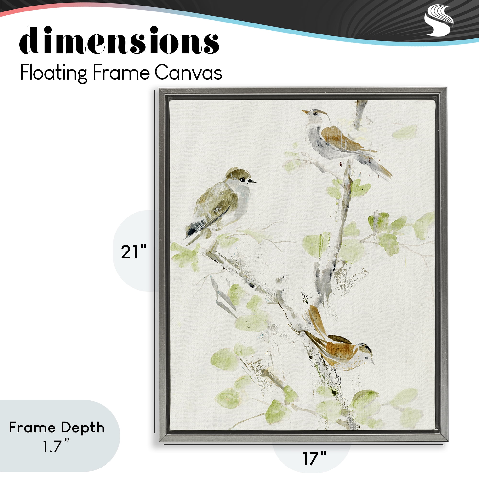 Stupell Industries Delicate Feathers Abstraction Gray Framed Floater Canvas Wall Art, design by Lorenzo Collective