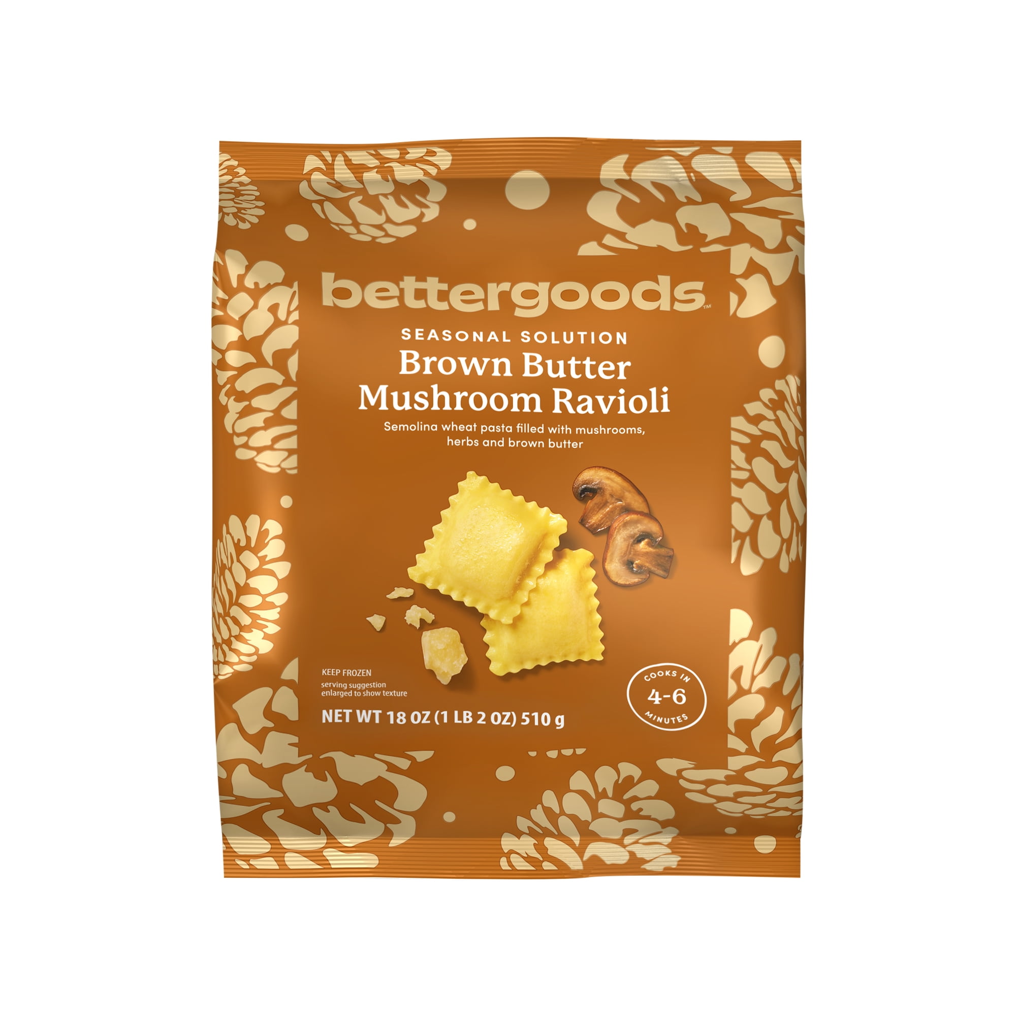 bettergoods Brown Butter Mushroom Ravioli, 18 oz