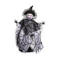 thumbnail image 2 of Halloween Witch Tree Topper Decoration, Crashing Witch into Tree Halloween Decoration, Black Witch with Spider Web Dress, Bat Wings, Witch Hat and Witch Broom Halloween Ornament for Home Decor, 2 of 6