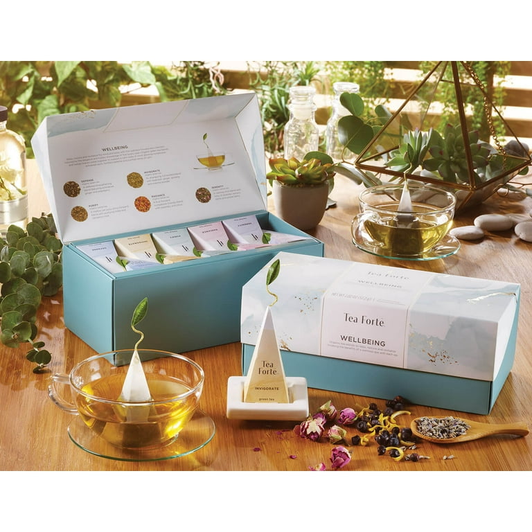 茶 TeaForte  WELLBEING 20pack Tea Forte Wellbeing Presentation Box 20 Handcrafted Pyramid Tea