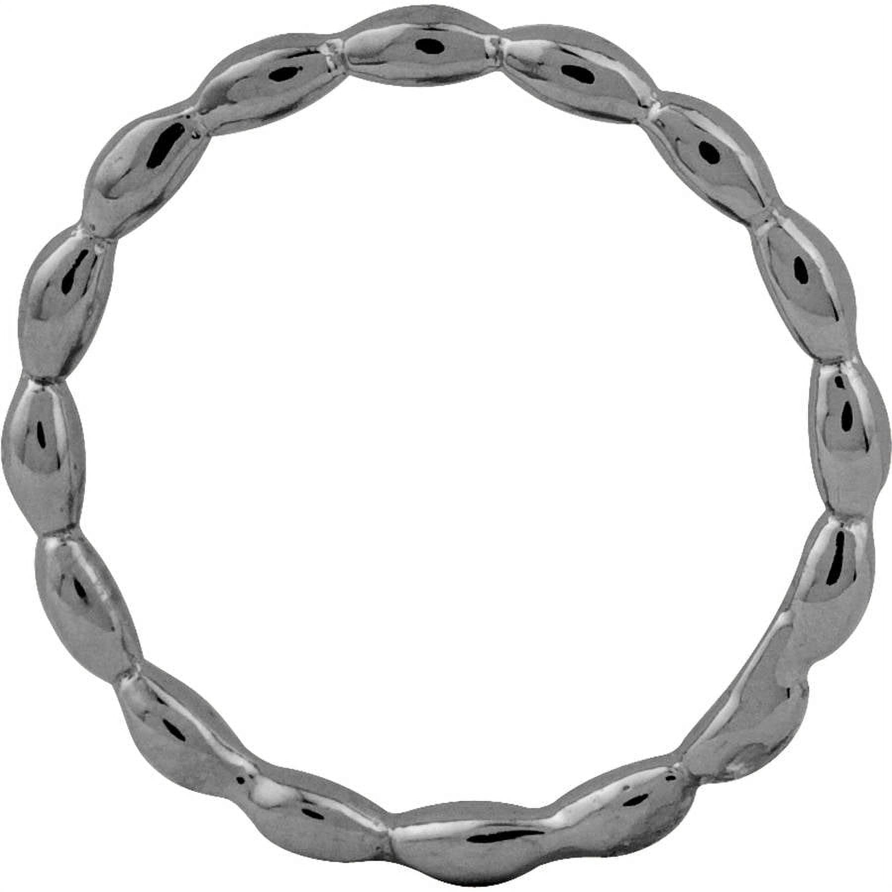 Sterling Silver Black-Plated Rice Ring