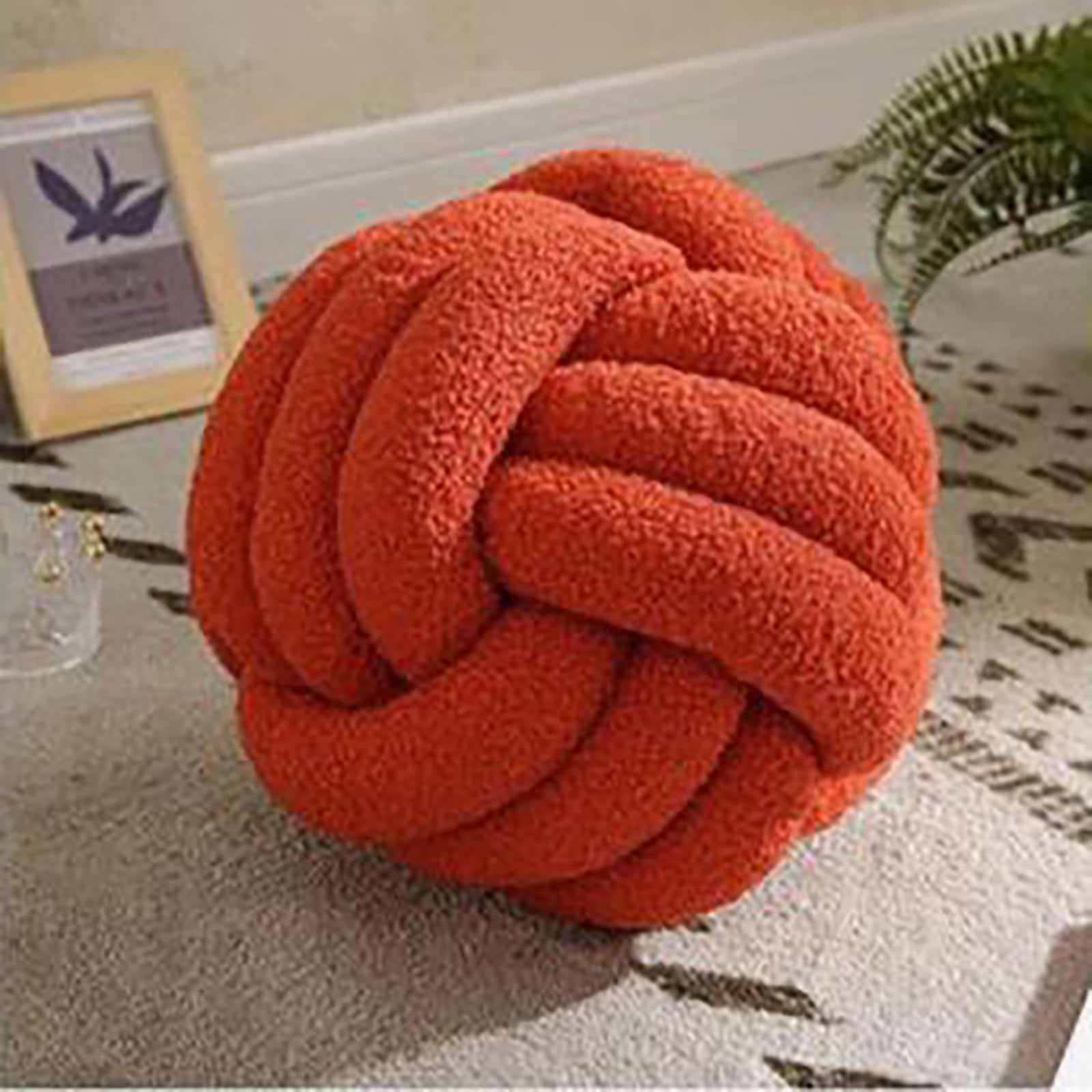 TERGAYEE Soft Knot Ball Pillows,Handmade Round Throw Pillow Cushion Home Decoration Plush Pillow,Throw Knotted Pillow for Bed,Couch,Bedroom Home Decor