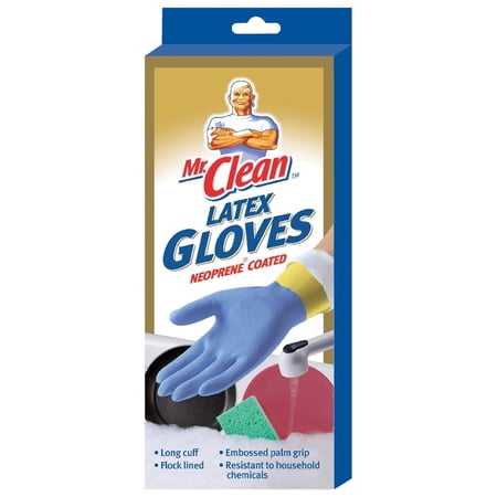 Spontex 11953 Heavy-Duty Protective Gloves L Blue Natural Latex