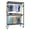 Black + Metal + Rolling Clothes Rack, variant on Heavy Duty Garment Rack, Freestanding Closet Organizer, Portable Wardrobe Clothes Rack, Adjustable Wire Shelving Clothes Rack with 8 Adjustable Wire Shelves and 5 Clothes Rails